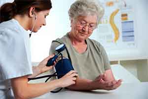 high blood pressure and falls in the elderly
