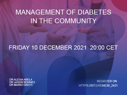 Community Management of Diabetes – 10 the December 2021